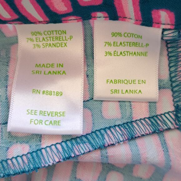 Lilly Pulitzer Kelly Skinny Ankle Pant Pink Mandevilla Slathouse Stripe Size 10 - Picture 7 of 7